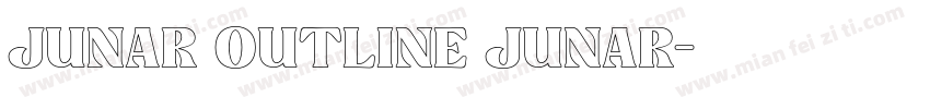 JUNAR OUTLINE JUNAR字体转换